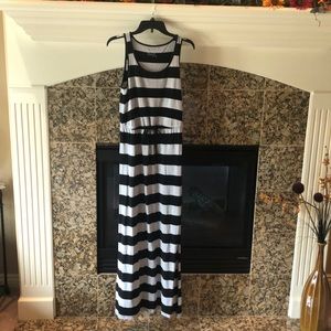Marc New York Black/Grey Striped Dress
